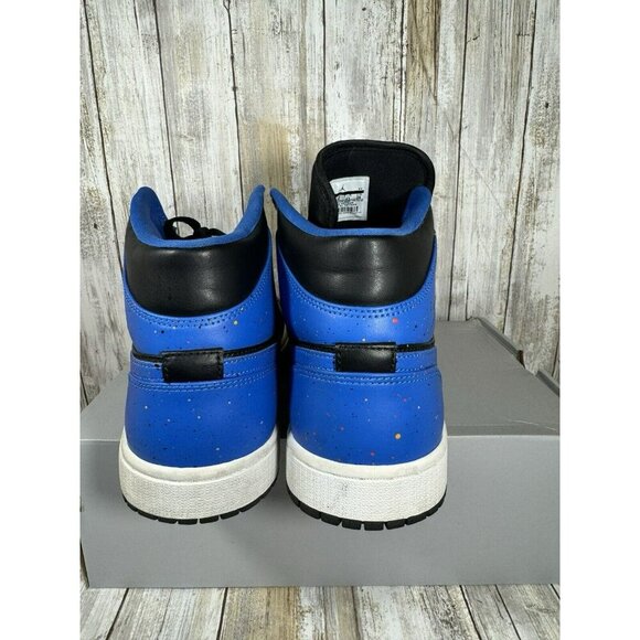 Nike Air Jordan 1 Mid Royal Paint Splatter 554724-048 Mens Size 11 - Picture 3 of 10